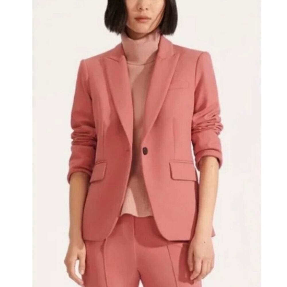 Veronica Beard Dickey Jacket One Button Blazer Mauve Pink Women Size 2 Career